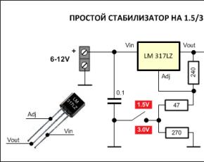 Миниатюрные стабилизаторы напряжения